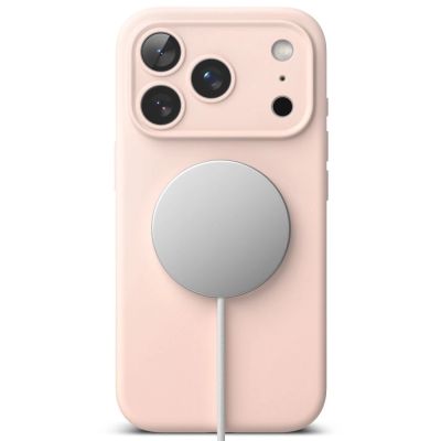 4. Etui Ringke Silicone MagSafe na iPhone 18 Pro / 17 Pro - różowe