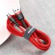 9. Kabel Baseus Cafule Cable CAMKLF-B09 USB-A / micro USB 2.4A 1 m - czerwony