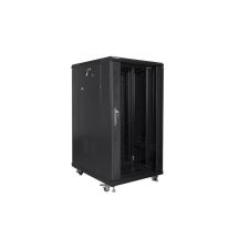 Szafa rack Lanberg FF01-6822-12B (22U; 19''; 1160 mm / 600mm / 800 mm; stojąca; Szklane; 800 kg; kolor czarny)