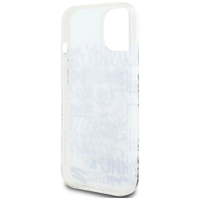 7. Etui Hello Kitty IML Kitty On Bricks Graffiti na iPhone 15 - białe