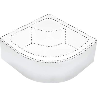 Osłona brodzika Deante DEEP KTD 041O półokrągła 90x90 cm
