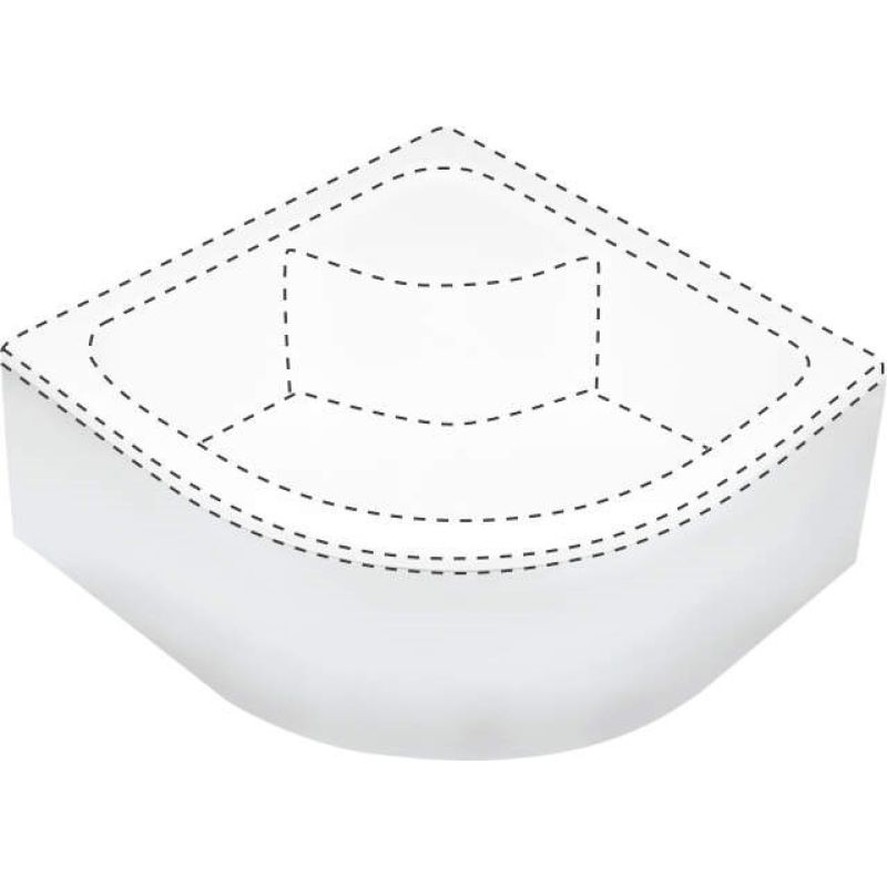 Osłona brodzika Deante DEEP KTD 041O półokrągła 90x90 cm