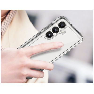 5. Etui silikonowe Outer Space Case z żelową ramką do Samsung Galaxy S25 - przezroczysto-czarne