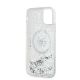 7. Etui Karl Lagerfeld Liquid Glitter Choupette Head MagSafe na iPhone 11 / Xr - przezroczyste