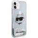 6. Etui Karl Lagerfeld Glitter Choupette Head na iPhone 11 / Xr - srebrne