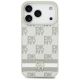 3. Etui DKNY Checkered with Printed Stripes na iPhone 17 Pro - beżowe