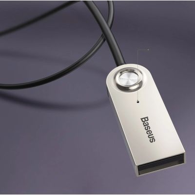 13. Baseus BA01 odbiornik dźwięku Bluetooth 5.0 kabel adapter audio AUX jack czarny (CABA01-01)