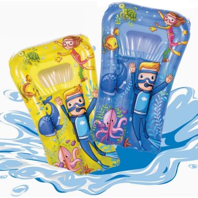 16. MATERAC PLAŻOWY Z OKIENKIEM PODWODNY ŚWIAT 74x48CM 37591 - ŻÓŁTY