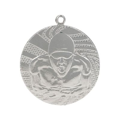 9. Medal srebrny - pływanie - medal stalowy