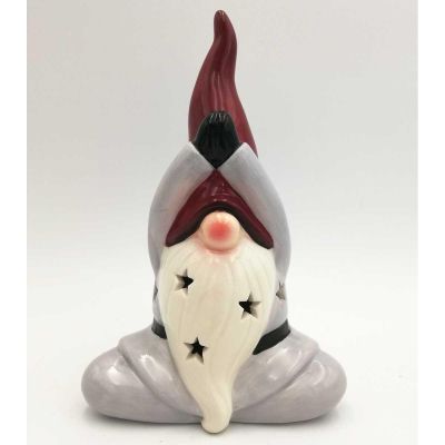 22. FIGURKA ŚWIĄTECZNA MIKOŁAJ SKRZAT LED 20CM