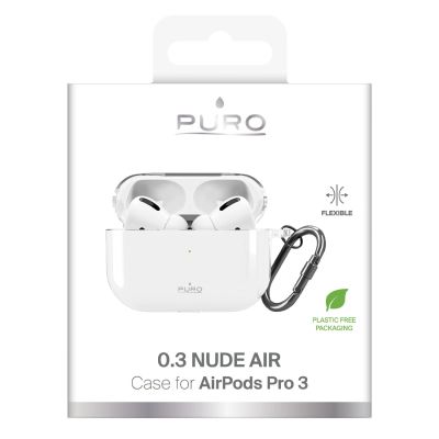 6. Etui Puro 0.3 Nude na AirPods Pro 3 - przezroczyste