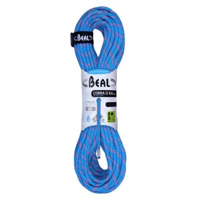 Lina wspinaczkowa BEAL Cobra 8.6mm 60m golden dry-blue
