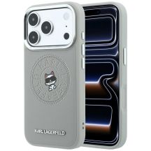 Etui Karl Lagerfeld Point & Choupette Sketch MagSafe na iPhone 18 Pro Max / 17 Pro Max - szare