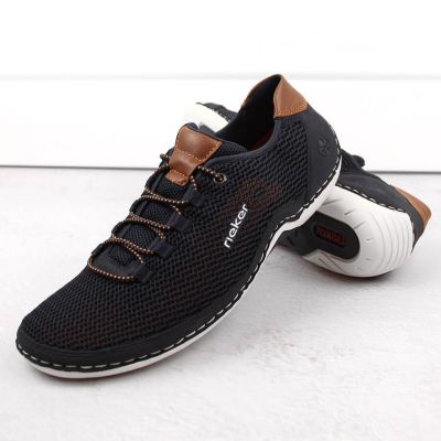 13. Komfortowe półbuty Rieker M RKR666 granatowe