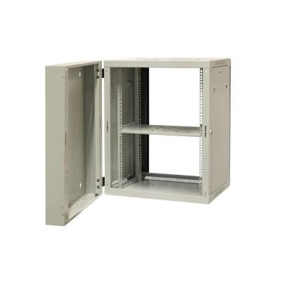 2. EmiterNet Szafa wisząca dzielona 19" 15U, drzwi blacha/szkło, 600×550×770mm szer./gł./wys.