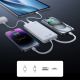 10. Powerbank Baseus Airpow Lite 10000mAh 22,5W z wbudowanymi kablami USB-C i Lightning - biały