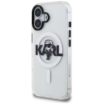 2. Etui Karl Lagerfeld IML Karl Sketch Logo MagSafe na iPhone 16 - przezroczyste