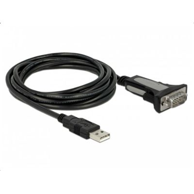 DeLOCK 65962 kabel równoległy Czarny 3 m USB Typu-A DB-9