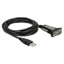 DeLOCK 65962 kabel równoległy Czarny 3 m USB Typu-A DB-9