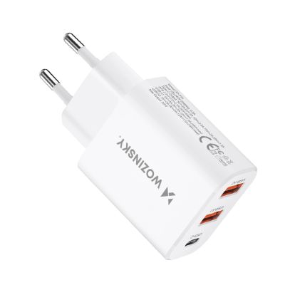 4. Ładowarka sieciowa Wozinsky CWCUCW 30W USB-C / 2 x USB-A - biała