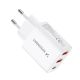 4. Ładowarka sieciowa Wozinsky CWCUCW 30W USB-C / 2 x USB-A - biała