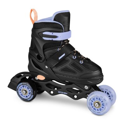 5. Łyżworolki Spokey Quattro 4IN1 SPK-943430 roz. 34-37 BK/VT
