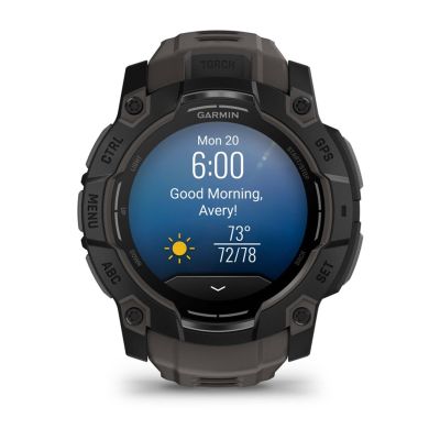 3. Garmin Instinct 3 AMOLED 3,3 cm (1.3") 50 mm Cyfrowy 416 x 416 px Ekran dotykowy Czarny GPS