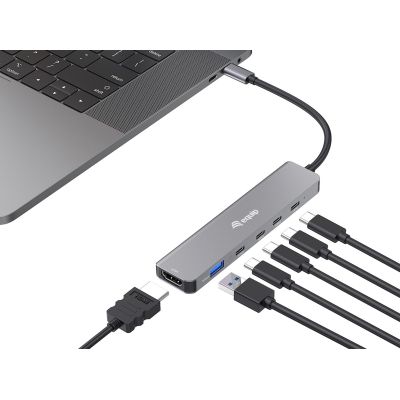 3. Equip 133500 stacja dokująca Przewodowa USB 3.2 Gen 1 (3.1 Gen 1) Type-C Szary