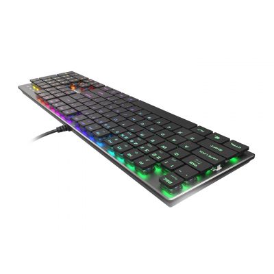 5. GENESIS Thor 420 RGB klawiatura Gaming USB AZERTY US English Srebrny