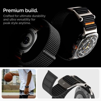 5. Pasek Spigen DuraPro na Samsung Galaxy Watch Ultra 47 mm - czarny