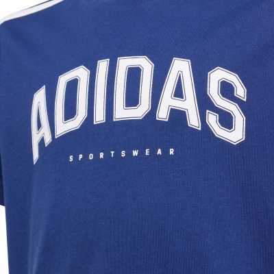 8. Koszulka dla dzieci adidas Codes Collegiate Graphic Tee granatowa JL6138