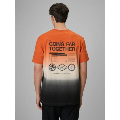2. T-shirt relaxed z nadrukiem męski 4F 4FRSS26TTSHM3815-70A