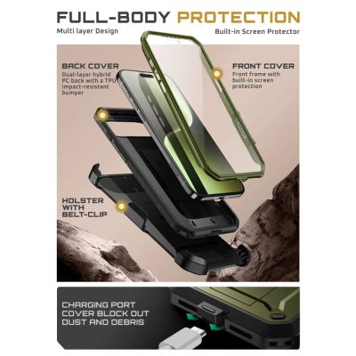 4. Etui Supcase UB Pro na iPhone 17 Air - zielone