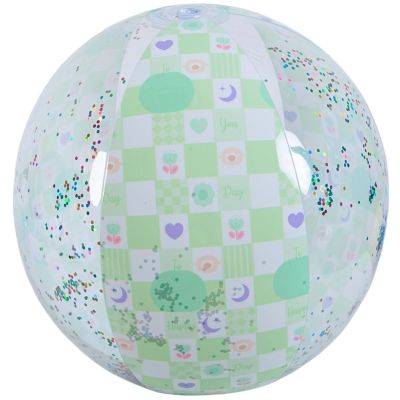 PIŁKA PLAŻOWA DMUCHANA 50CM BROKAT ZIELONY 53197