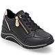 Skórzane sneakersy damskie na koturnie czarne Remonte Rieker D0T03-03