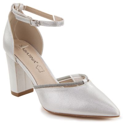 21. Sandały damskie zabudowane ażurowe beżowe Sabatina