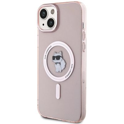 2. Etui Karl Lagerfeld IML Choupette MagSafe na iPhone 15 Plus - różowe