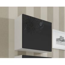 Witryna VIGO kwadrat 50/50/30 biały/ czarny połysk