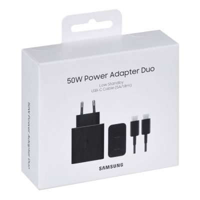 3. Samsung 50W Power Adapter Duo, Black