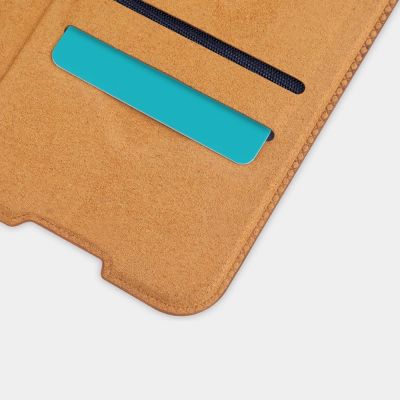 8. Nillkin Qin skórzana kabura etui Xiaomi Redmi Note 9T 5G brązowy