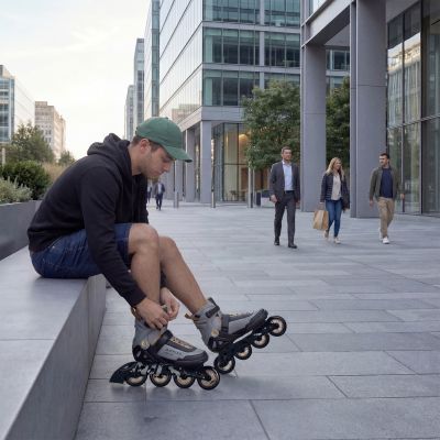 2. NA22151 ŁYŻWOROLKI ARMOUR SZARE ROZM. 44 NILS EXTREME