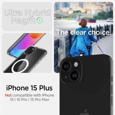 14. Etui Spigen Ultra Hybrid Mag z MagSafe na iPhone 15 Plus - białe