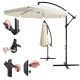 6. Extralink Black Forest Garden Umbrella with Side Panels, Large 3m Beige Cantilever Parasolowy do patio ze wspornikiem Sześciokąt Beżowy, Czarny