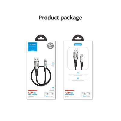12. Kabel Joyroom Sharp Series S-M411 USB-A / micro USB 3A 2m ze wskaźnikiem ładowania - czarny
