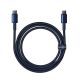5. Kabel Baseus Tungsten Gold USB-C / USB-C 100W 2m - granatowy
