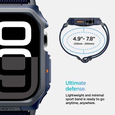 10. Pasek Spigen Lite Fit "Pro" na Apple Watch 10 46 mm - granatowy
