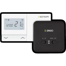 Regulator temperatury ENGO Controls E901-WIFI - bezprzewodowy, Wi-Fi, Internetowy, biały, 868MHz, bateryjny