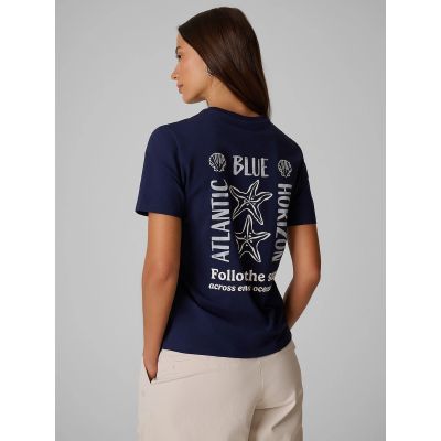 2. T-shirt relaxed z nadrukiem damski 4F 4FRSS26TTSHF4021-31S