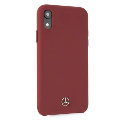 5. Etui Mercedes Silicone Line na iPhone Xr - czerwone