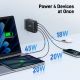 6. Acer 100W PD GaN Charger, 3 x USB C and 1 x USB A, EU Plug, 100W USB-C cable, Black, Retail Pack